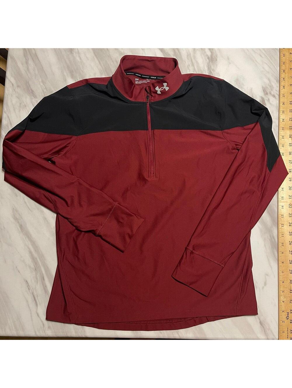 Under Armour Run Men’s Size XL Fitted Track 1/2 Zip Long Sleeve Pullover